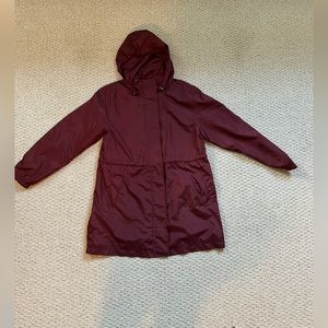 A New Day rain coat burgundy size medium